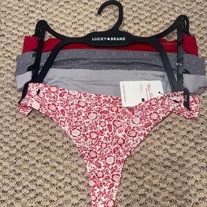 Lucky Brand Red and Gray Underwear Set